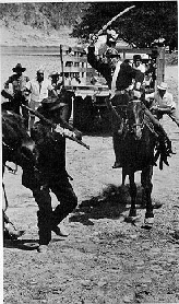 Whitey on horse charges opponent